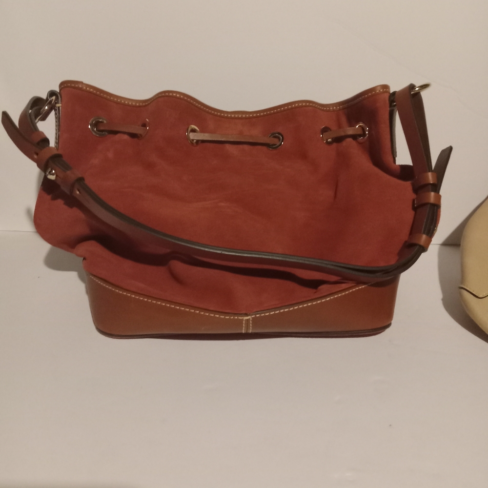 Dooney & Bourke Suede Drawstring Bag - Picture 3 of 7